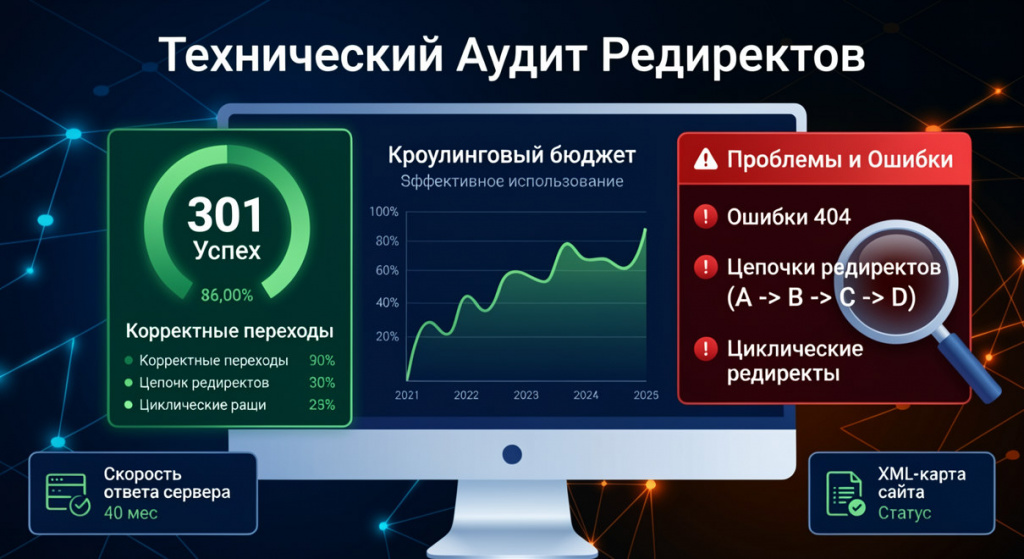 Массовый редирект страниц сайта: настройка правил и шаблонов