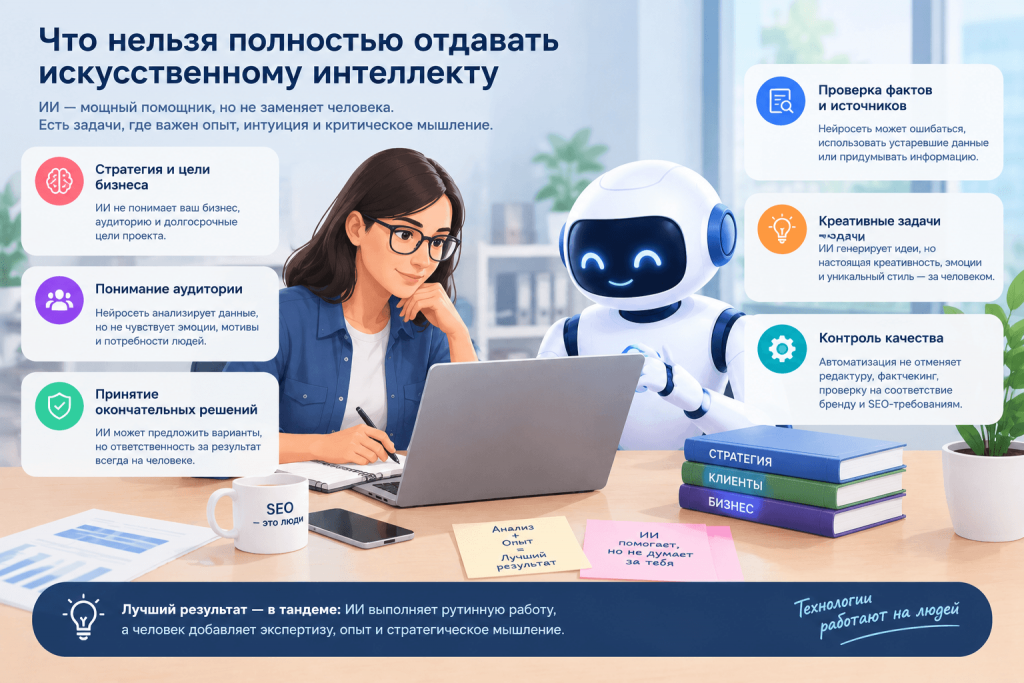 Что нельзя полностью отдавать искусственному интеллекту Что нельзя полностью отдавать искусственному интеллекту